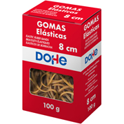 DOHE GOMAS ELASTICAS CAJA 100G  8cm x 1,5mm 16367